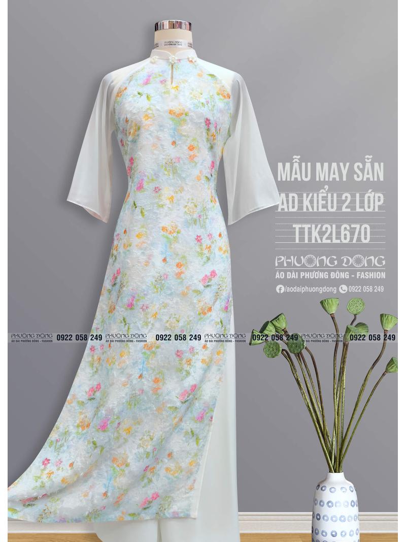 Áo Dài Phom Trẻ 2 Lớp 4 Tà TTK2L670